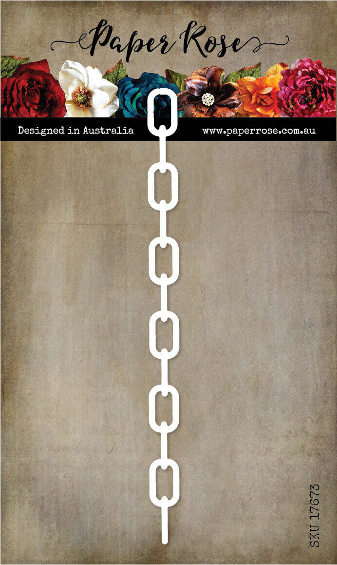 Paper Rose Metal Die - Chain Border Die