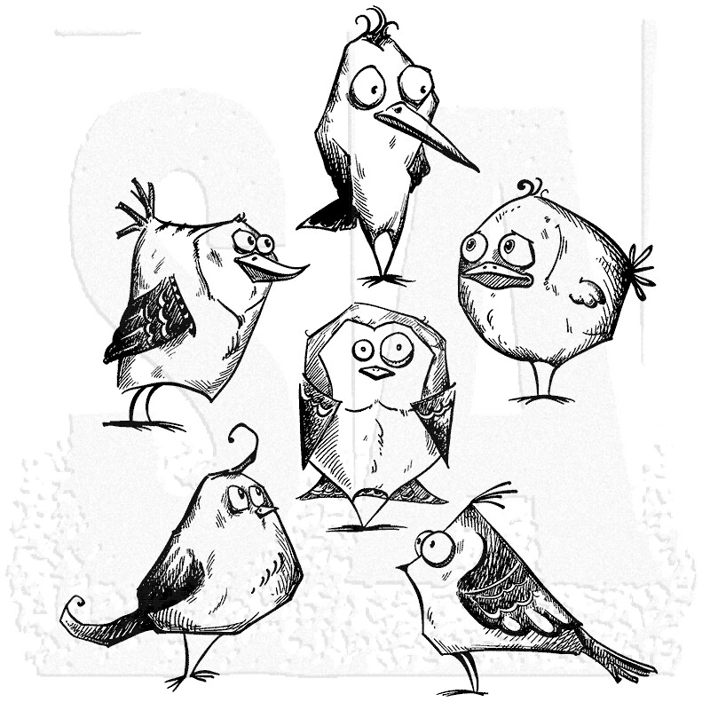 Stampers Anonymous - Tim Holtz - Cling Mount Stamps - Bird Crazy