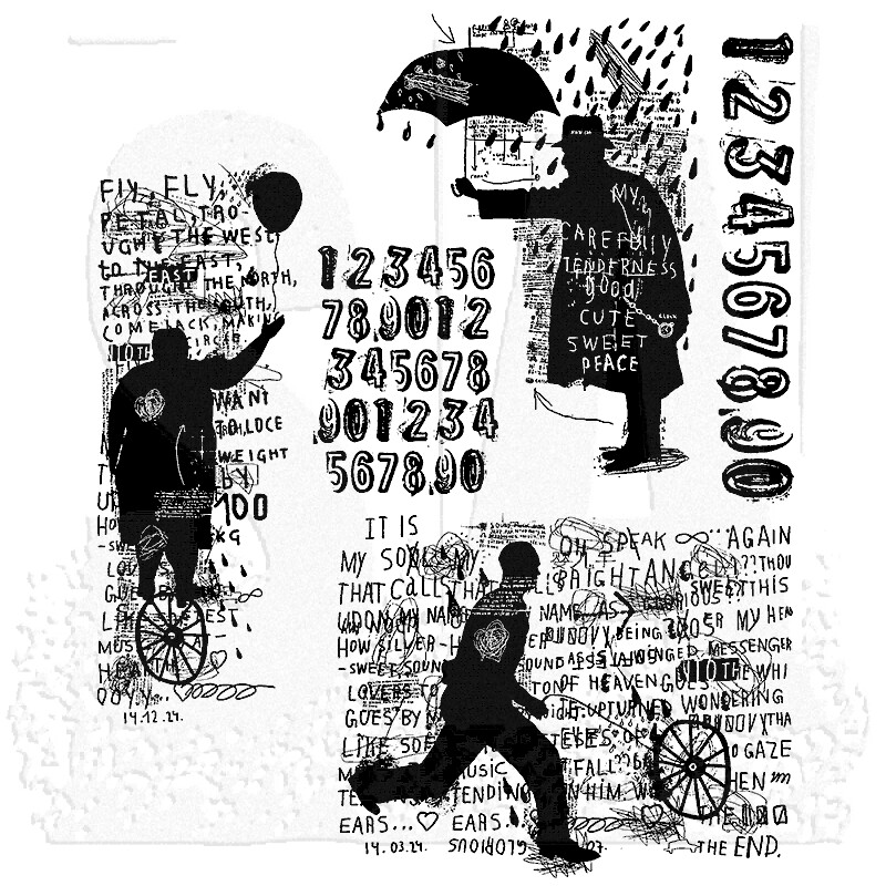 Stampers Anonymous - Tim Holtz - Cling Mount Stamps - Sideshow