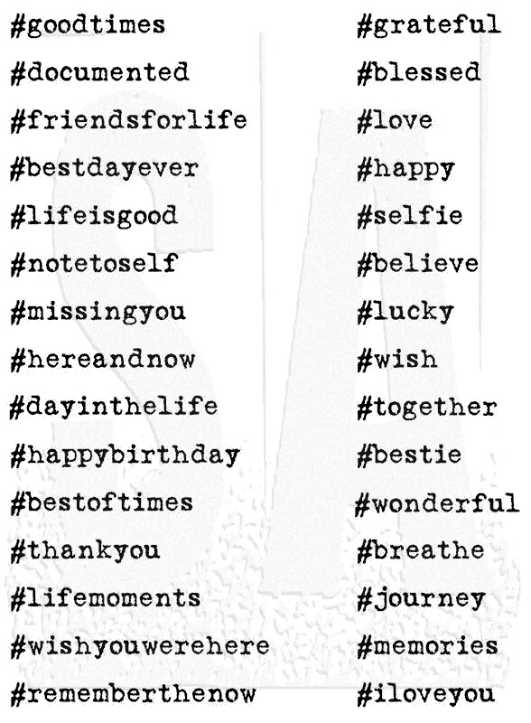 Stampers Anonymous - Tim Holtz - Cling Mount Stamps - Hashtags#