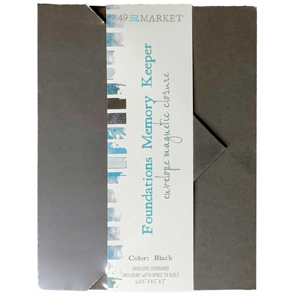 49 And Market - Foundations Memory Keeper - Envelope Magnetic Closure - Black