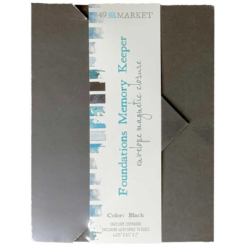 49 And Market - Foundations Memory Keeper - Envelope Magnetic Closure - Black
