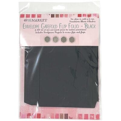49 And Market - Foundations Memory Keeper - Envelope Gatefold Flip Folio - Black