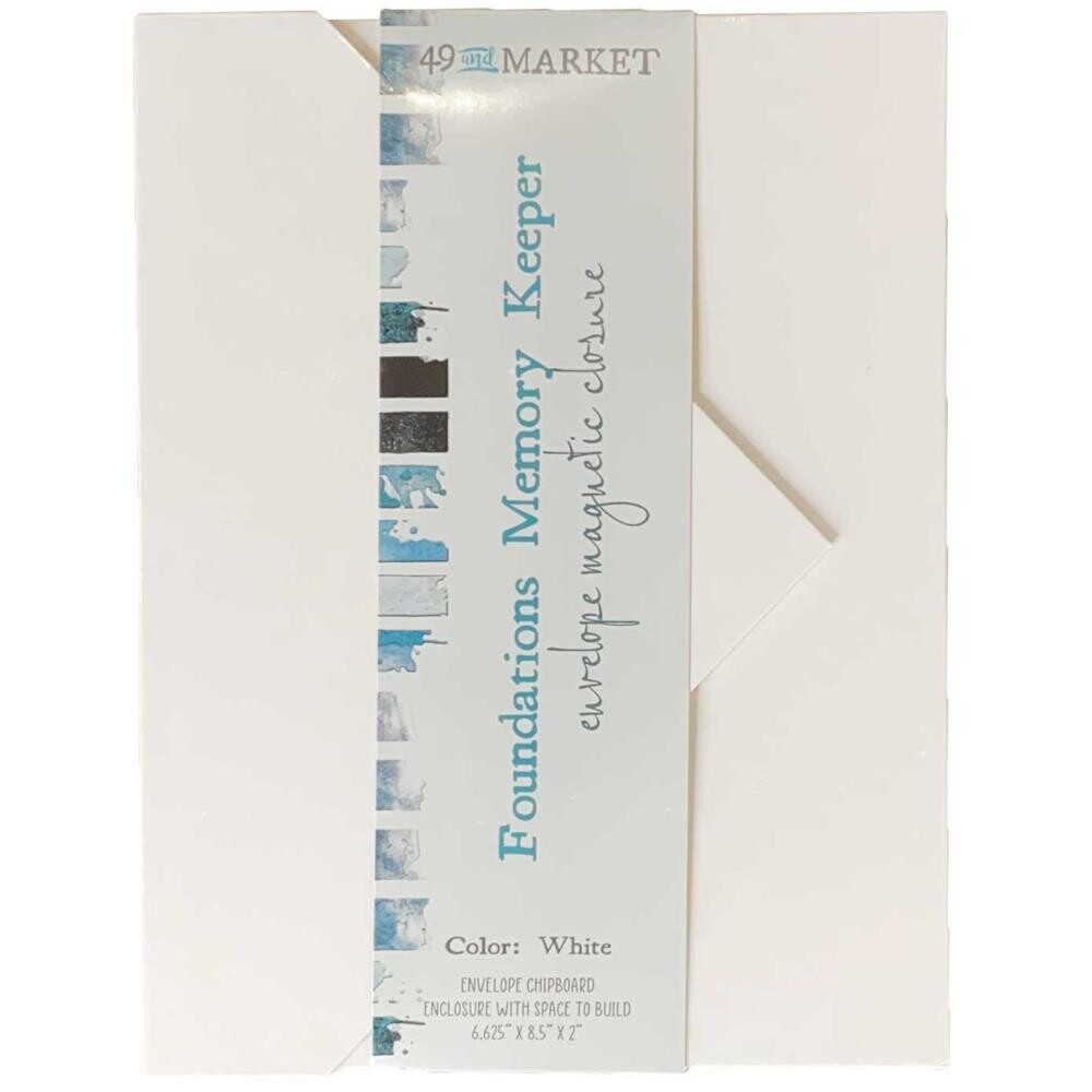 49 And Market - Foundations Memory Keeper - Envelope Magnetic Closure - White