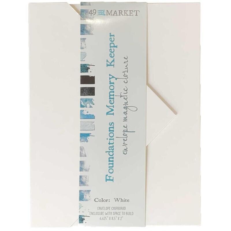49 And Market - Foundations Memory Keeper - Envelope Magnetic Closure - White