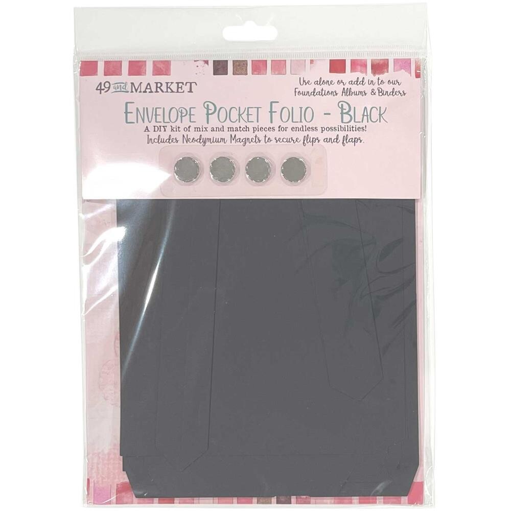 49 And Market - Foundations Memory Keeper - Envelope Pocket Folio - Black