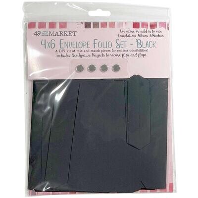 49 And Market - Foundations Memory Keeper - Envelope Folio Set - Black
