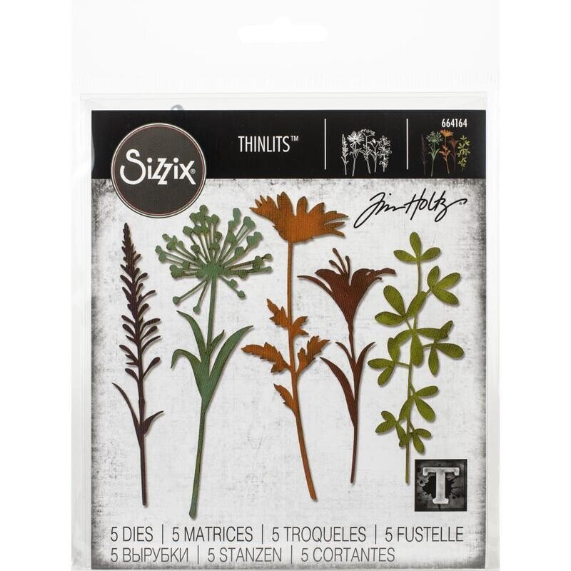 Sizzix - Thinlits Dies By Tim Holtz - Wildflower Stems #2