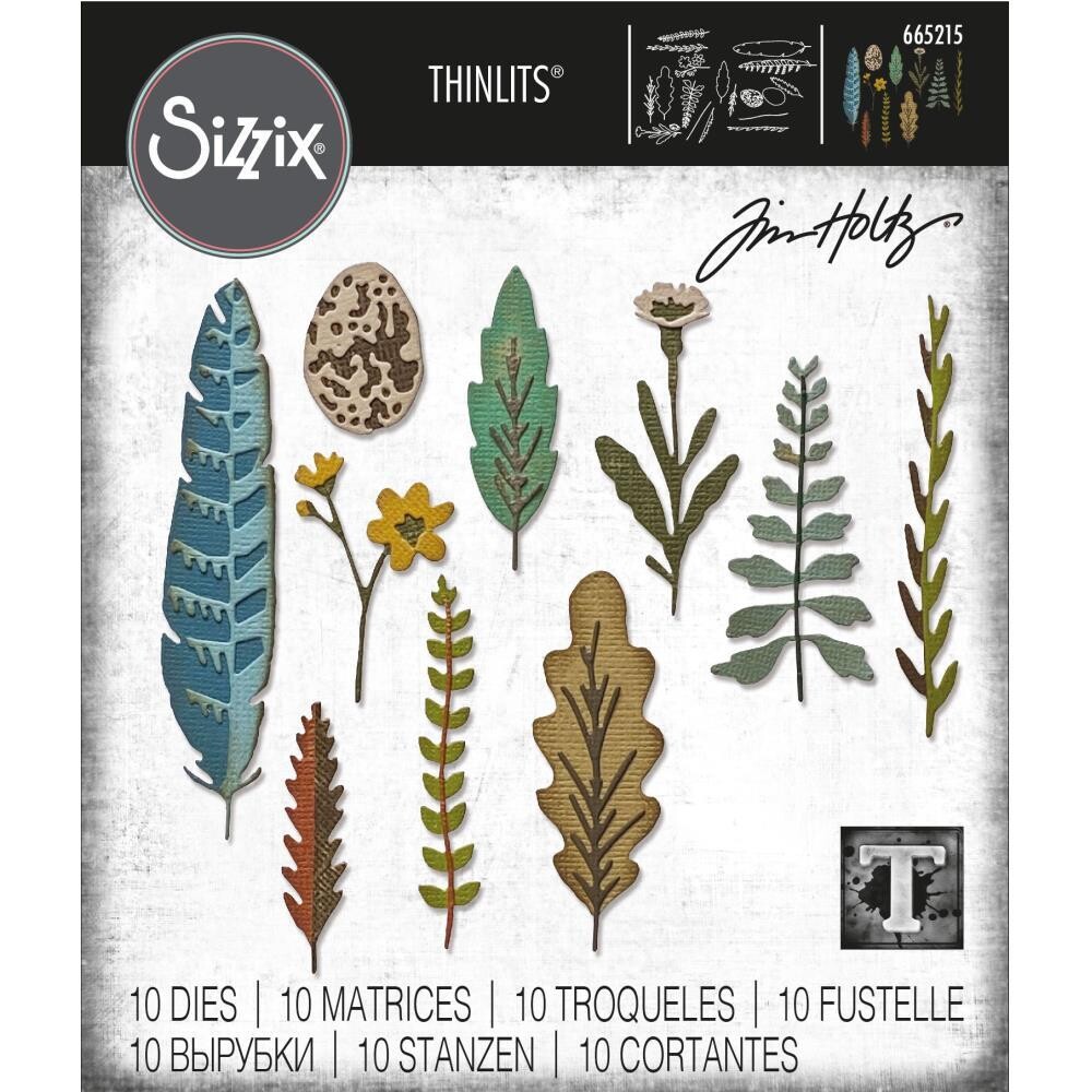 Sizzix - Thinlits Dies By Tim Holtz - Funky Nature