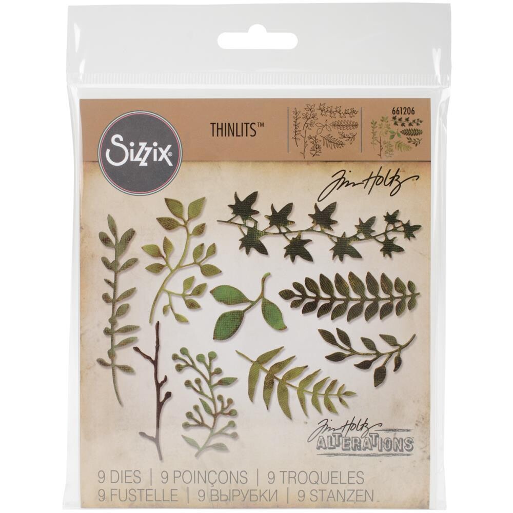 Sizzix - Thinlits Dies By Tim Holtz - Garden Greens