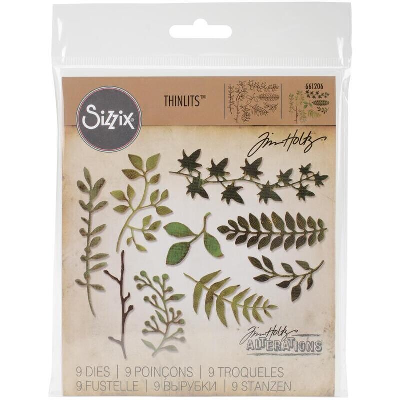 Sizzix - Thinlits Dies By Tim Holtz - Garden Greens