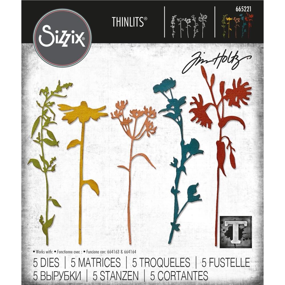 Sizzix - Thinlits Dies By Tim Holtz - Wildflower Stems #3