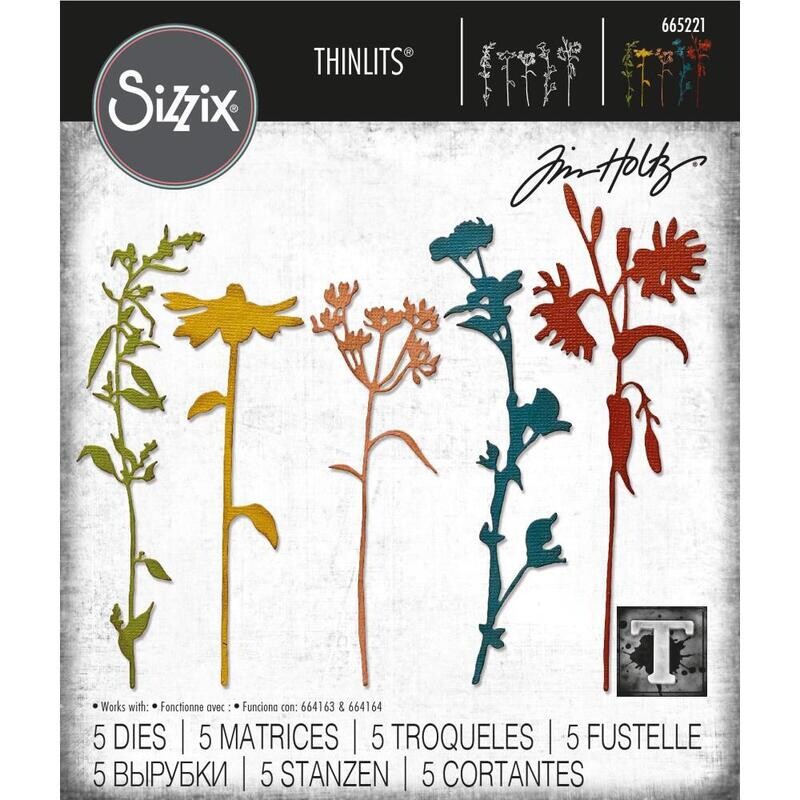 Sizzix - Thinlits Dies By Tim Holtz - Wildflower Stems #3