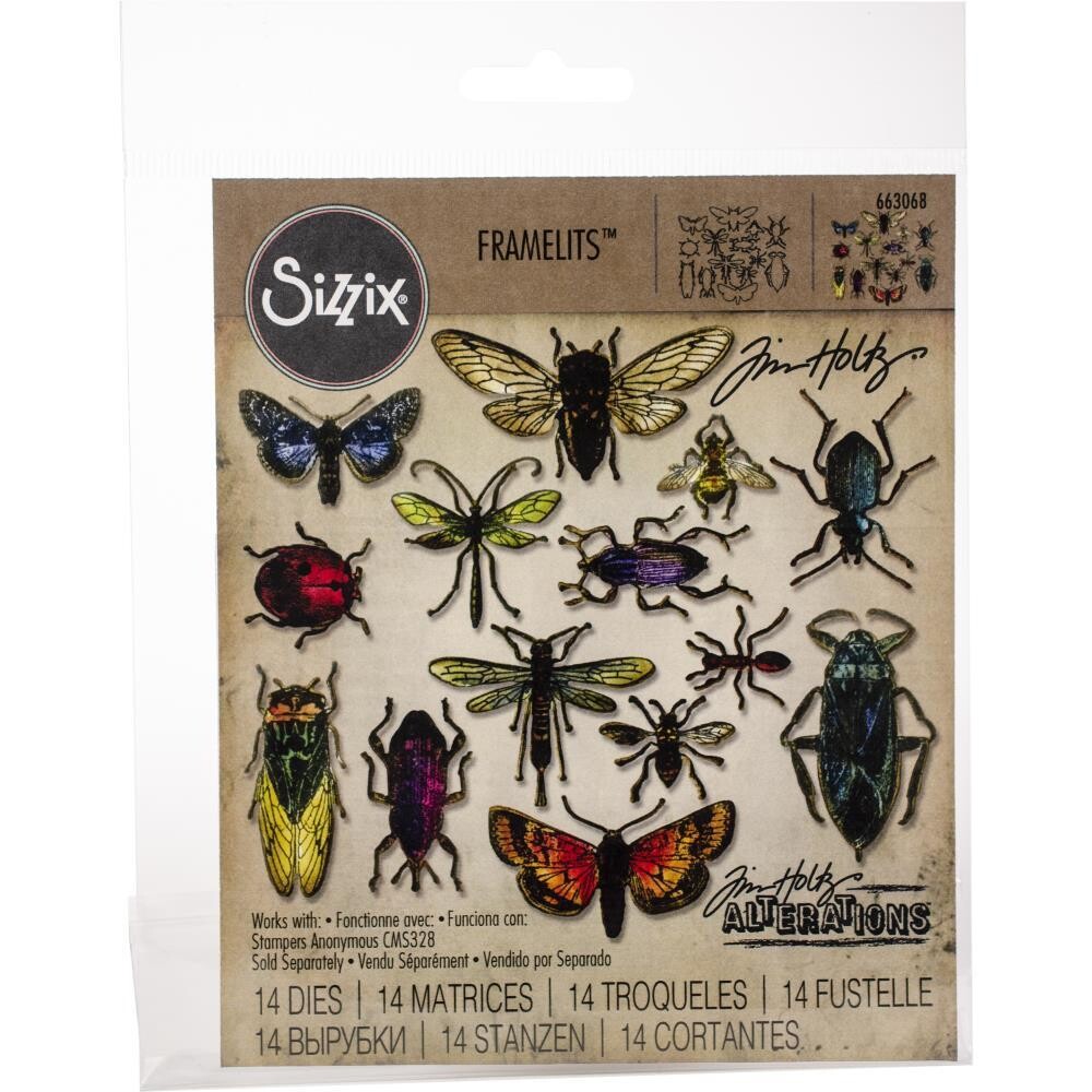 Sizzix - Framelits Dies By Tim Holtz - Entomology