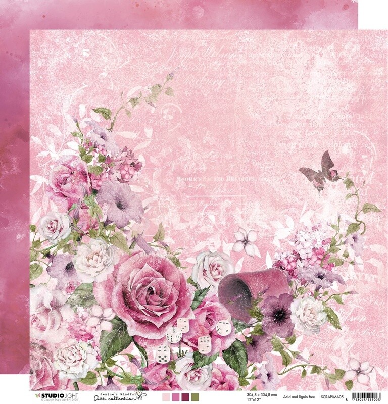 Studio Light - 12x12 Double-sided Paper sheet - Jenines Mindful Art collection #5