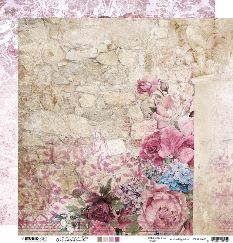 Studio Light - 12x12 Double-sided Paper Sheet - Jenines Mindful Art collection #8