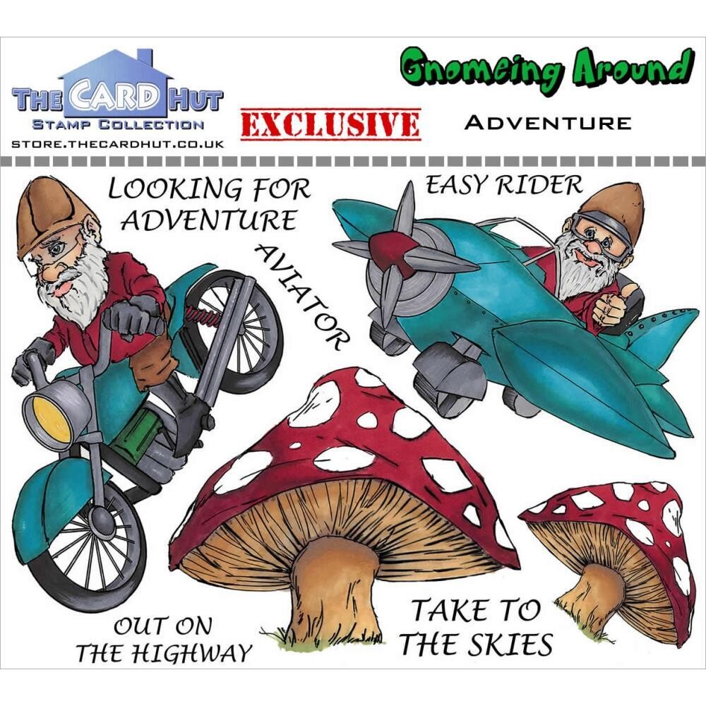 The Card Hut - Clear Stamps -  Gnomeing Around - Adventure