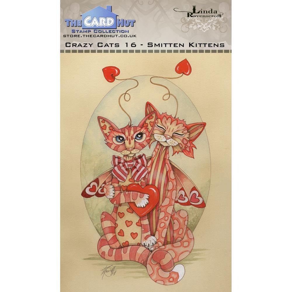 The Card Hut - Clear Stamps -  Crazy Cats 16 - Smitten Kitten