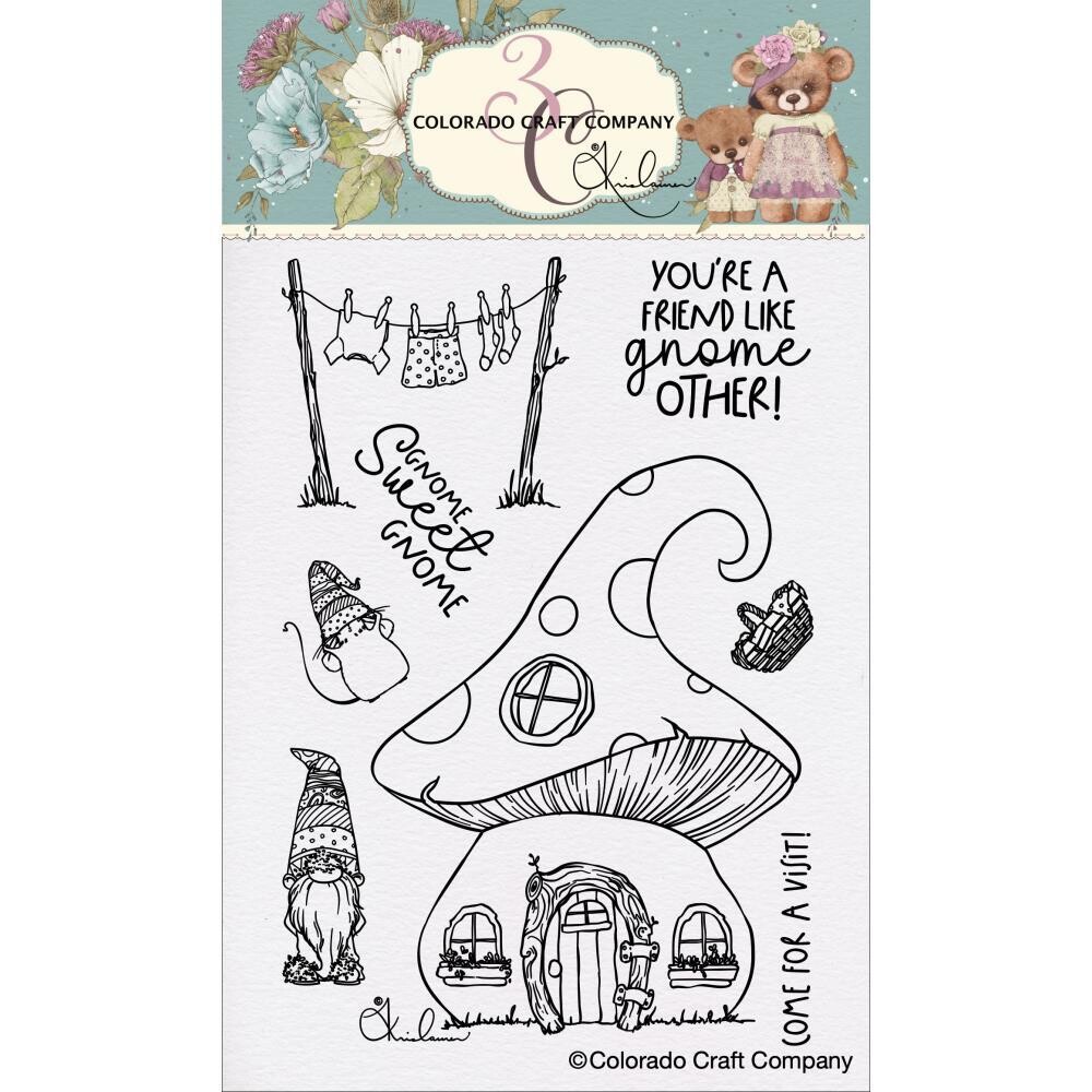 Colorado Craft Company - Clear Stamp - Gnome Home