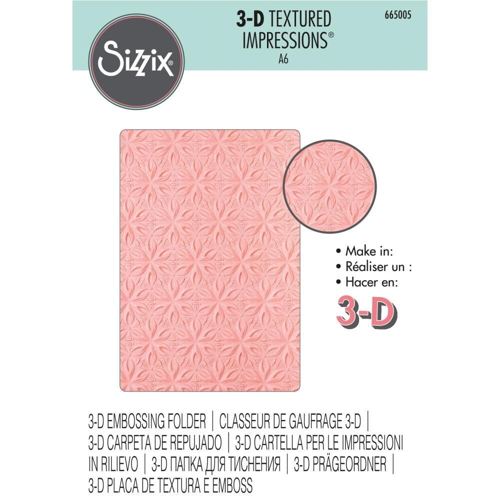 Sizzix - 3D Textured Impressions Embossing Folder - Geometric Flowers