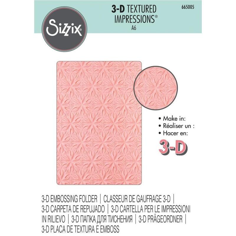Sizzix - 3D Textured Impressions Embossing Folder - Geometric Flowers