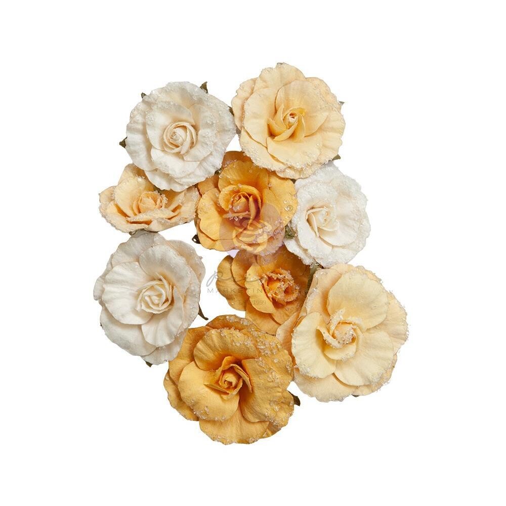 Prima Marketing - Mulberry Paper Flowers - Painted Floral - Hello Yellow