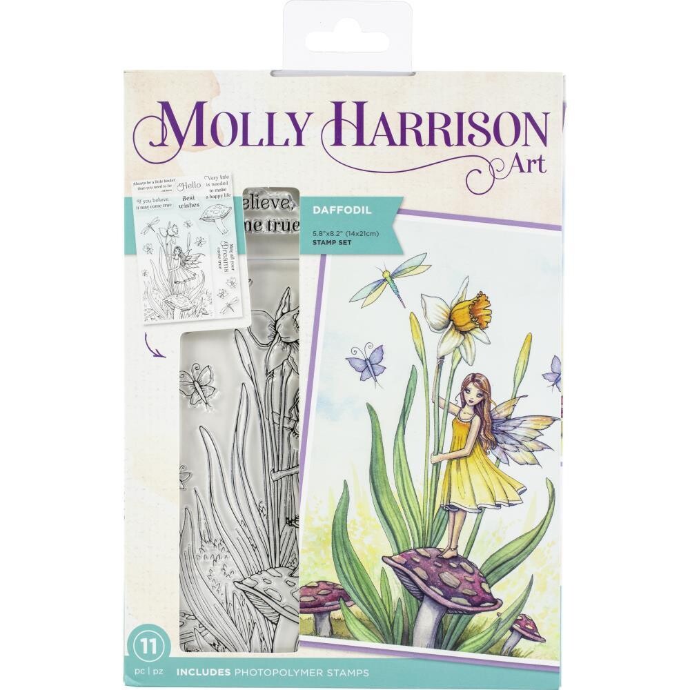 Crafters Companion - Clear Stamp - Molly Harrison Art - Daffodil
