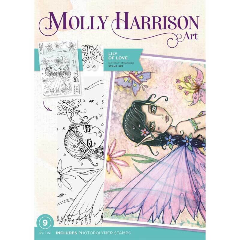 Crafter&#39;s Companion - Clear Stamp - Molly Harrison Art - Lily of Love
