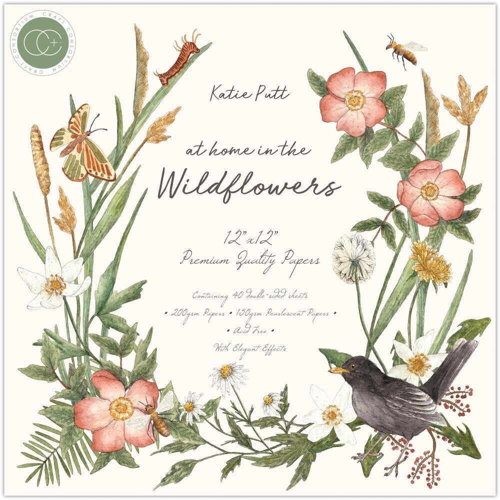 Craft Consortium - At Home in the Wildflowers - 12&quot;x12&quot; Double-sided Paper Pad