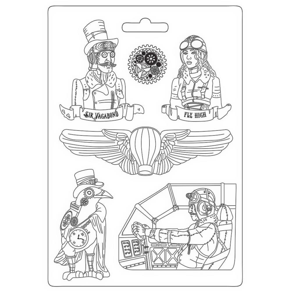 Stamperia - A4 Soft Mould - Sir Vagabond Aviator - Fly High