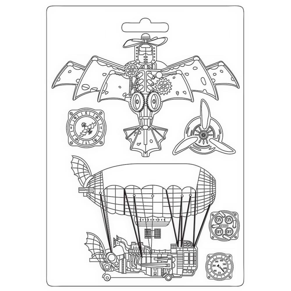 Stamperia - A4 Soft Mould - Sir Vagabond Aviator - Aircraft