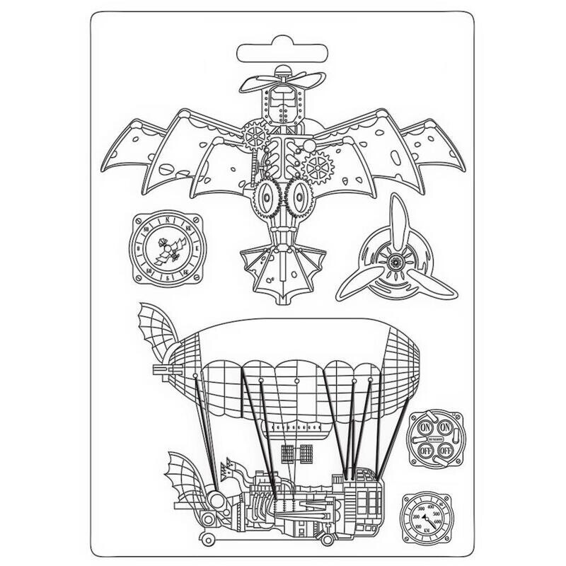 Stamperia - A4 Soft Mould - Sir Vagabond Aviator - Aircraft
