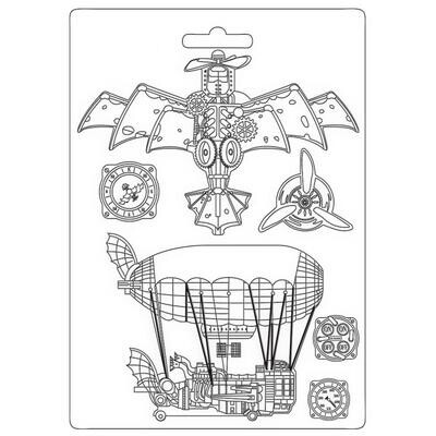 Stamperia - A4 Soft Mould - Sir Vagabond Aviator - Aircraft