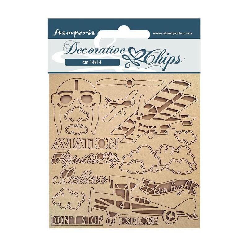 Stamperia - Decorative Chips - Aviation - Sir Vagabond - Aviator