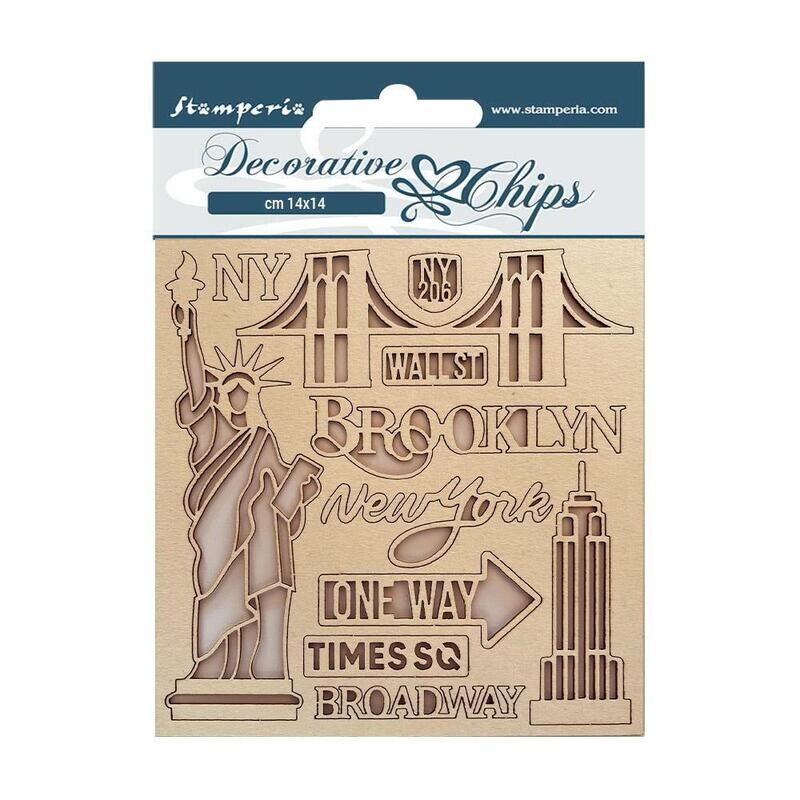Stamperia - Decorative Chips - New York- Sir Vagabond Aviator