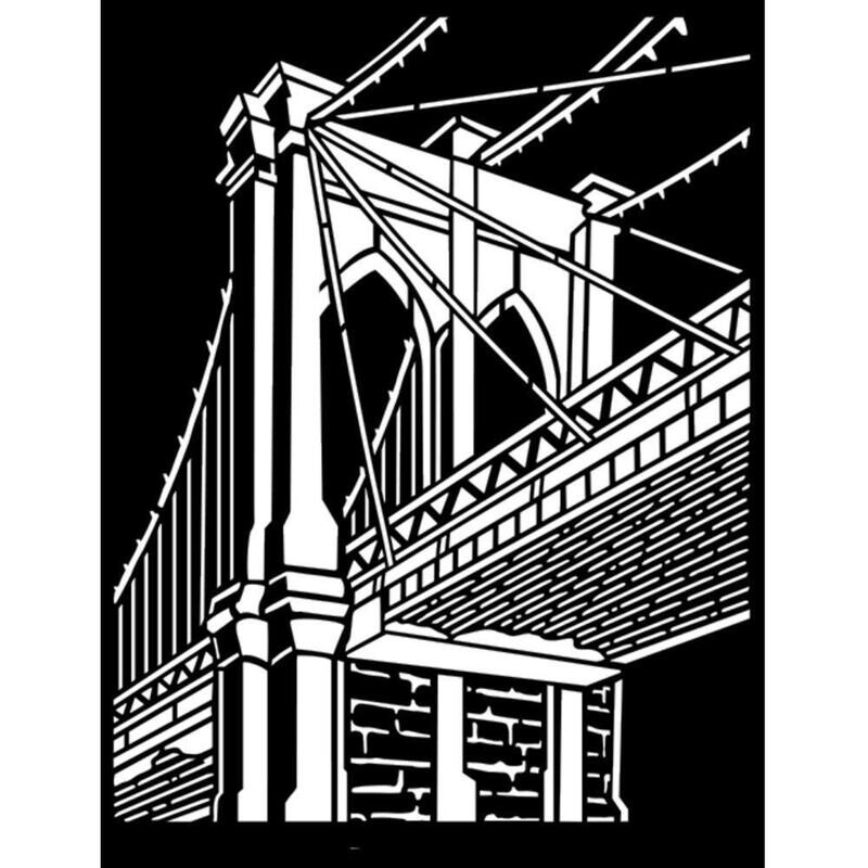Stamperia - Thick Stencil - Brooklyn Bridge - Sir Vagabond Aviator