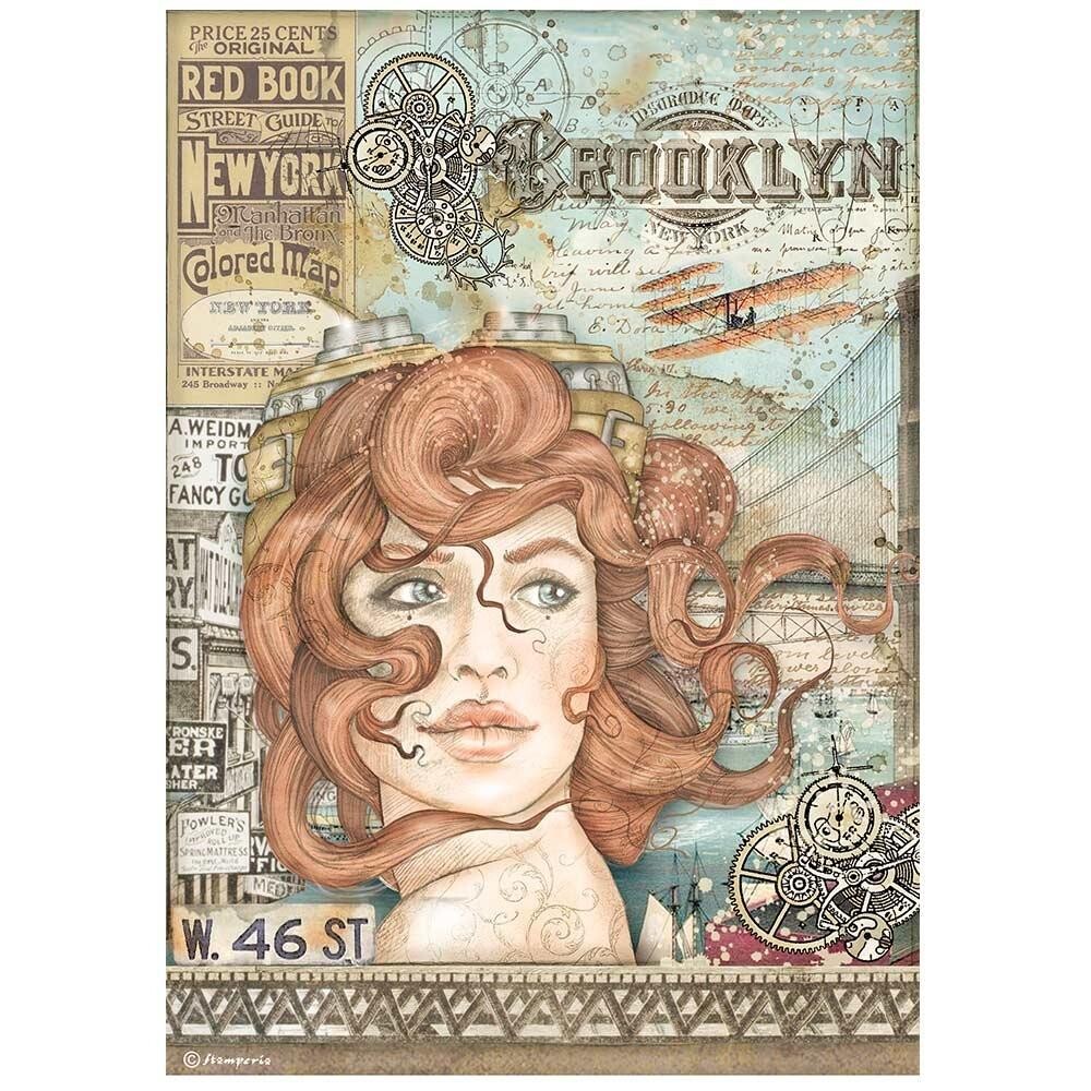 Stamperia - A4 Rice Paper - Sir Vagabond Aviator - Lady
