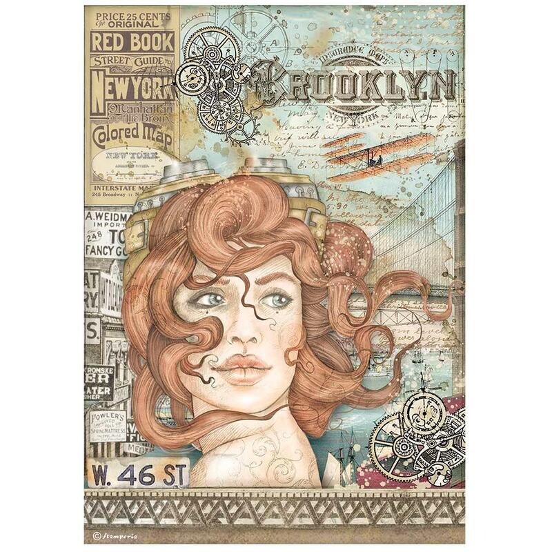 Stamperia - A4 Rice Paper - Sir Vagabond Aviator - Lady