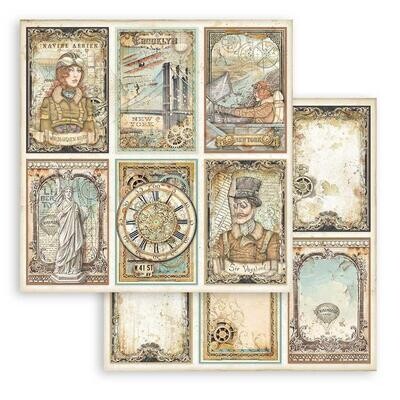 Stamperia - Sir Vagabond Aviator - Cards - 12&quot;x12&quot; Double-sided paper sheet