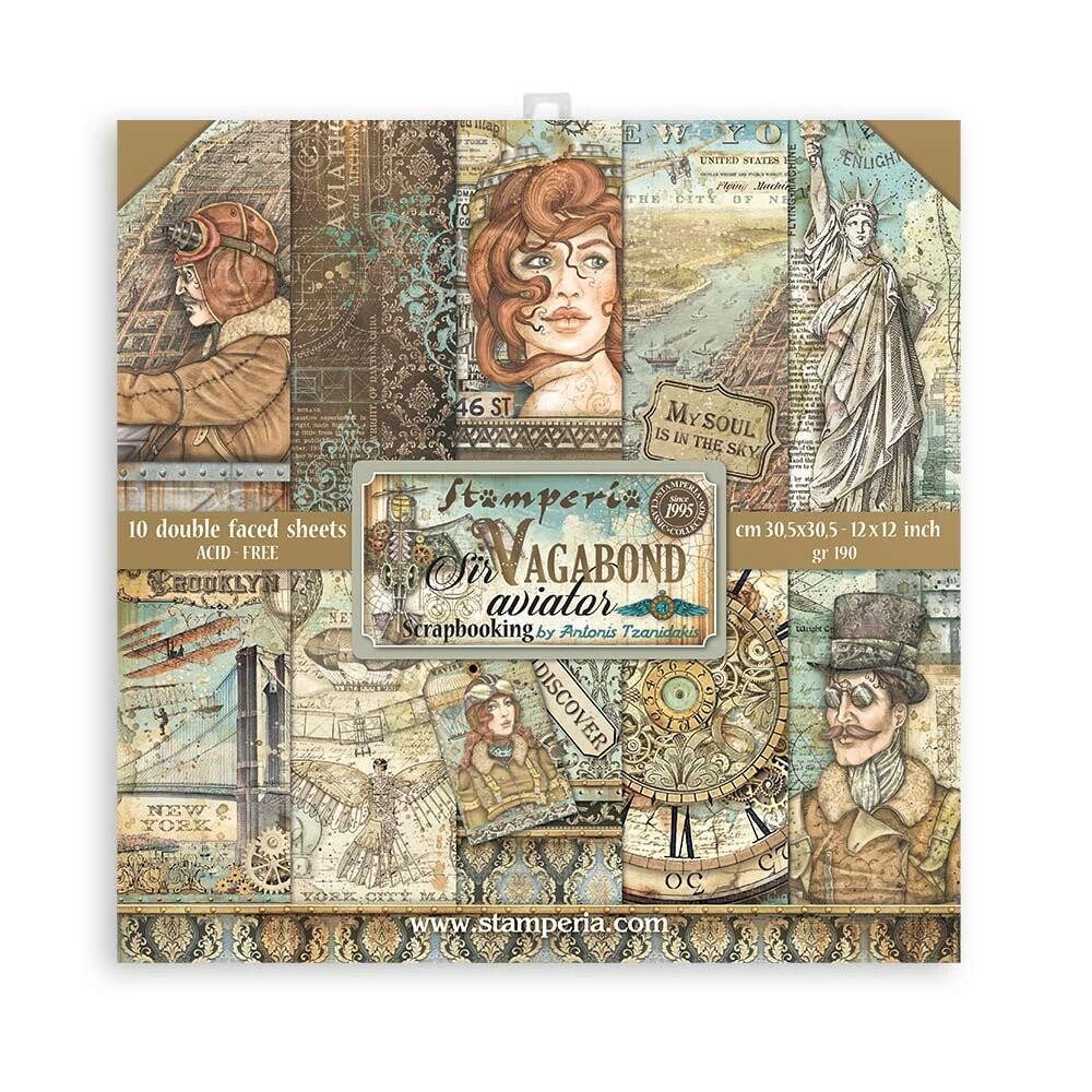Stamperia - Sir Vagabond Aviator 12&quot;x12&quot; Paper Pad