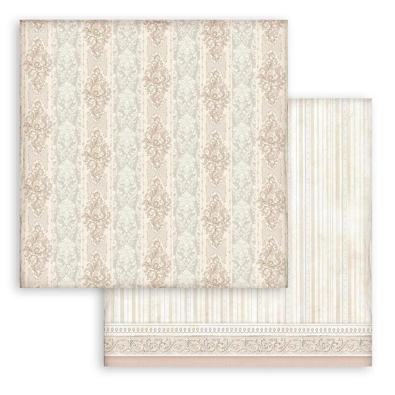 Stamperia - Striped Texture - You and Me - 12&quot;x12&quot; Double-sided paper sheet