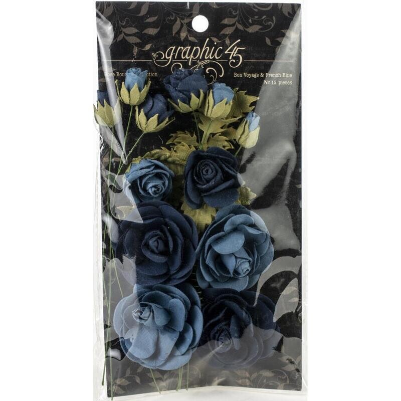 Graphic 45 - Rose Bouquet Collection - Bon Voyage &amp; French Blue