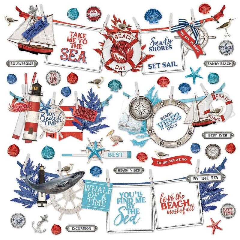 Simple Stories - Simple vintage Vintage Seas - Banner Sticker Sheet