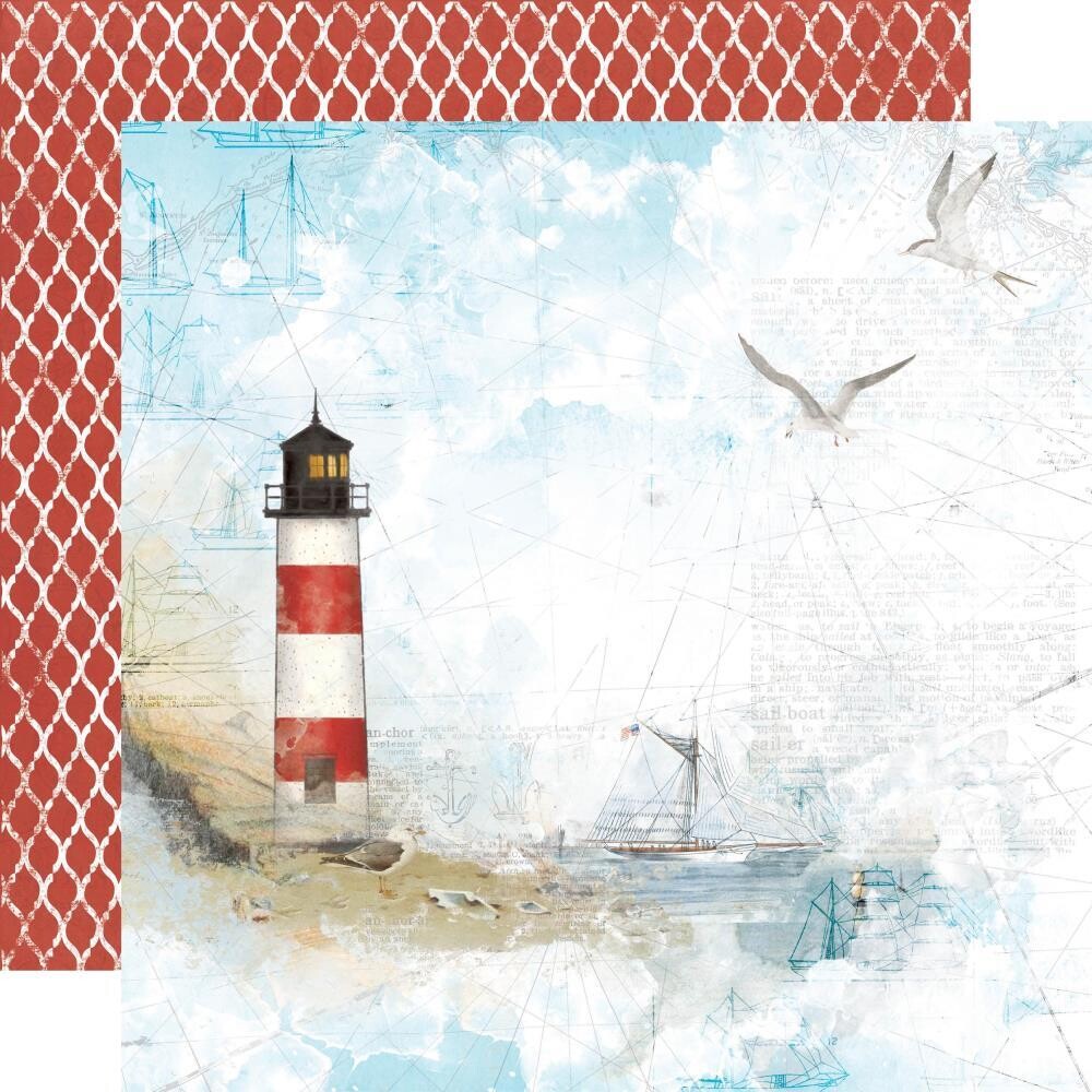 Simple Vintage Vintage Seas - By the Sea - 12x12 Double-sided Paper sheet