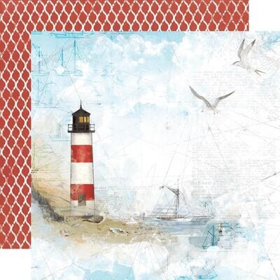 Simple Vintage Vintage Seas - By the Sea - 12x12 Double-sided Paper sheet