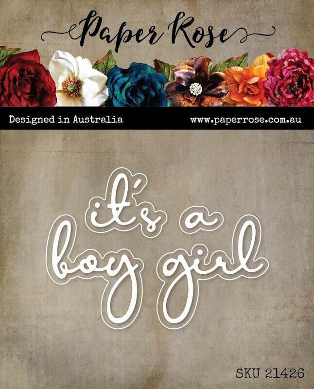 Paper Rose Metal Cutting Die - It's a Boy / Girl