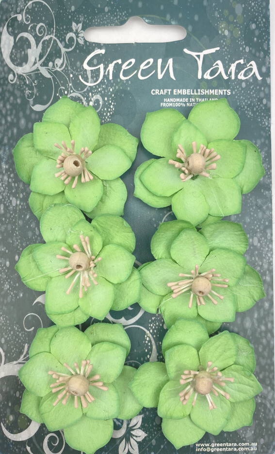 Green Tara Flowers- Lotus Paper Flowers - Apple