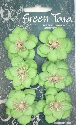 Green Tara Flowers- Lotus Paper Flowers - Apple