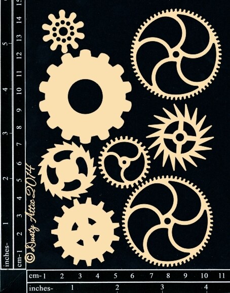 Dusty Attic - Chipboard - Cogs
