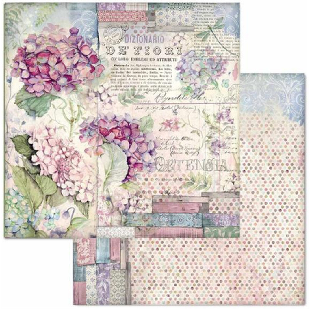 Hortensia #694 - 12"x12" Double-sided Paper Sheet  by Stamperia